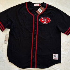 San Francisco 49ers Baseball Style Jersey by Mitchell & Ness